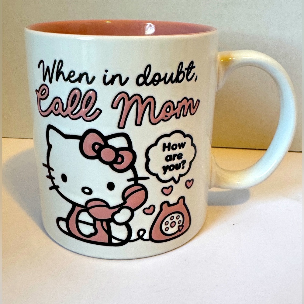 Hello Kitty Oversized “Call Mom” Mugs
